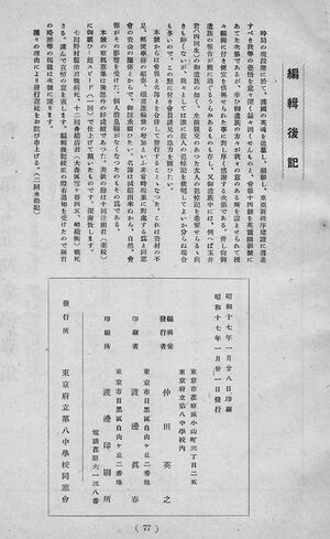 同窓會會報 第14号 009 編集後記 奥付.jpg